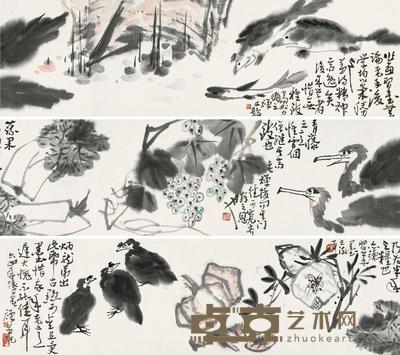  1965年作 青藤高致 手卷 设色纸本 36×365cm