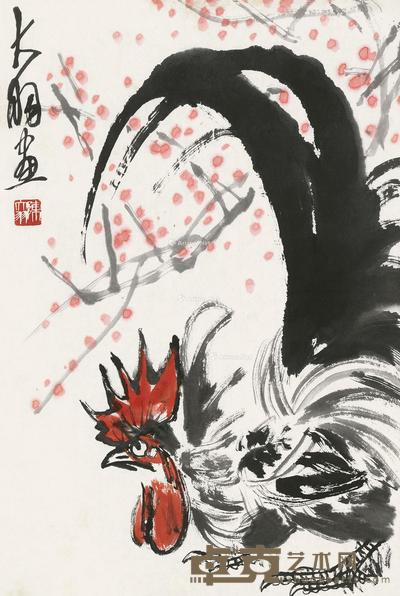 大吉报春图 镜框 设色纸本 69×46cm