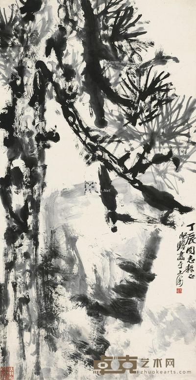 松寿图 立轴 水墨纸本 117.5×61cm