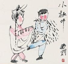  人物 镜心 设色纸本