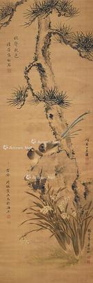 花鸟 立轴 绢本