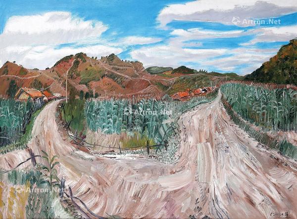 2003年作 北方风景 布面油画