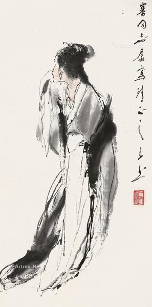  人物 镜心 设色纸本