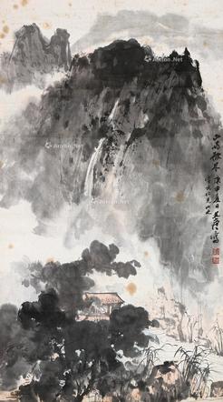  山水 镜心 设色纸本