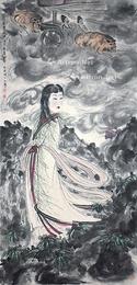 仕女 立轴 纸本