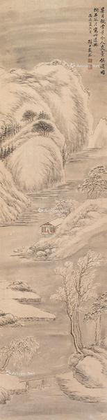  1856年作 山水 轴 设色纸本