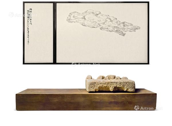 屏风“卿云”，“江山一抺”赏石