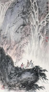  山水清音 立轴 纸本