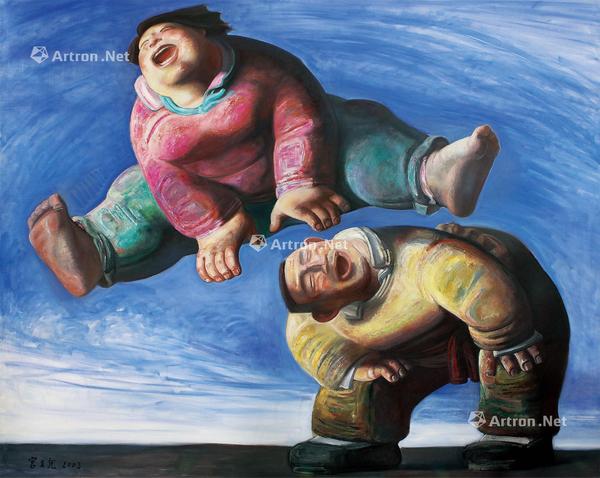  2008年作 飞跃 布面油画