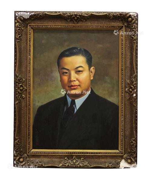  1940年作 陈安镇肖像 布面油彩