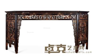 * 清 金漆木雕囍字纹厅堂大案几 长252cm;高123cm;深52cm