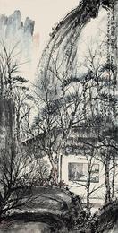  草堂图 立轴 纸本