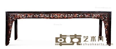 * 清 金漆木雕蝙蝠拱寿床几 长200cm;高69m;深39cm