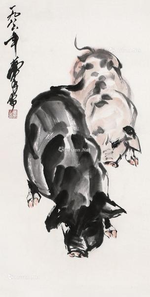  1986年作 猪年大吉 镜心 设色纸本