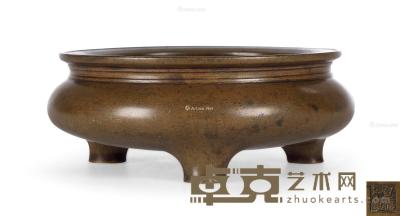 * 清早期 铜「宣德年制」款鬲式炉 高4.9cm；重882g