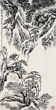  山水 立轴 纸本