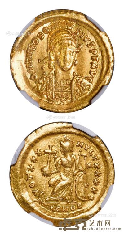 * 402-450年东罗马帝国金币 （一枚） --
