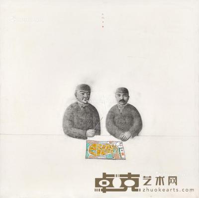  2001年 联络图 布面 综合材料 109.5×109.5cm