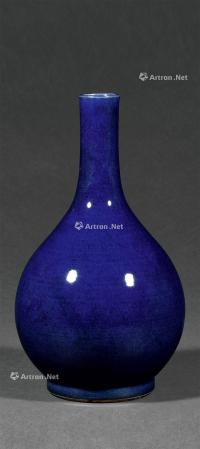 * 清乾隆 茄皮紫釉胆瓶
