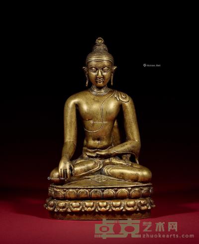 12世纪 铜释迦摩尼 高14.5cm