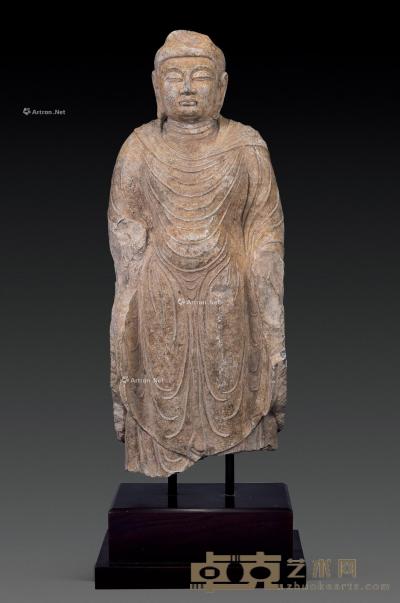  唐 石雕佛陀立像 高74.5cm