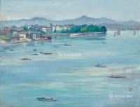  1961年 潭江风景 布面 油画