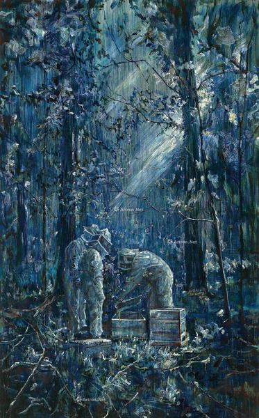  2011年作 养蜂 油彩 画布
