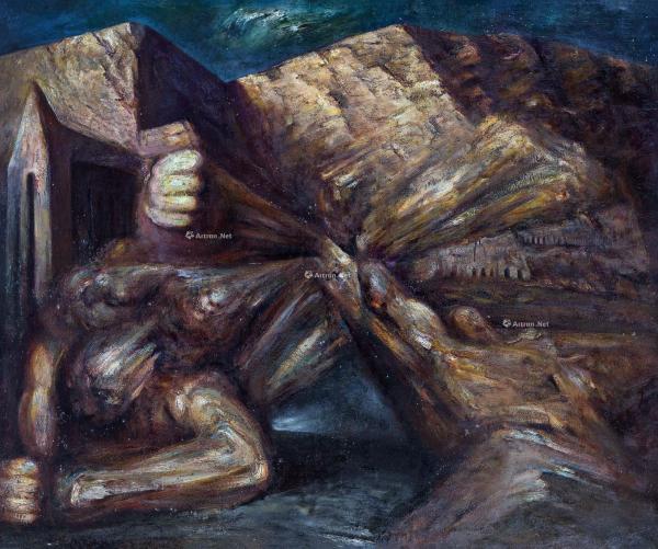  1988年 走向信仰系列·复活 布面 油画