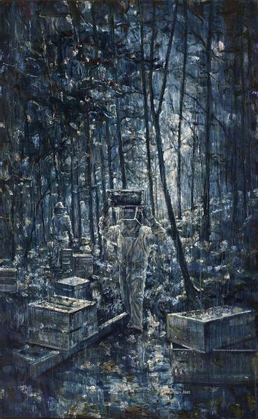  2011年 养蜂人  布面 油画