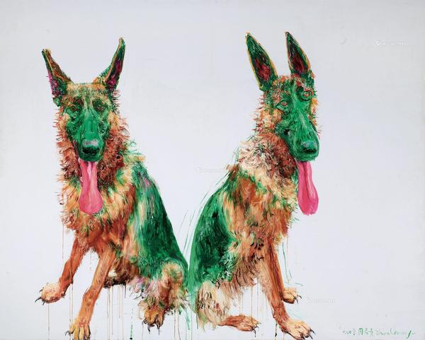  2008年 聪明的朋友 布面 油画