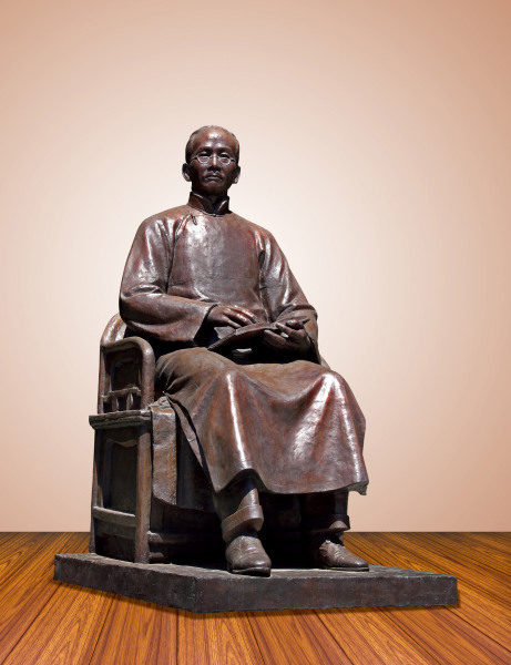  1987年创作 蔡元培坐像 铸铜