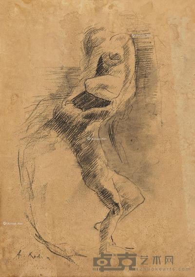  人体研究 炭笔素描 29.9×21cm