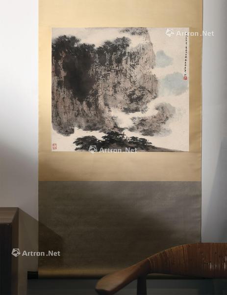  1964年作 太华漫记 立轴 设色纸本