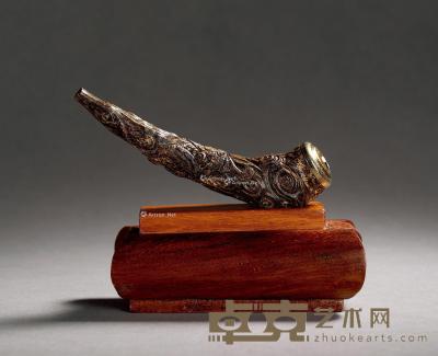  现代 海南黄奇楠沉香烟斗 长9.5cm