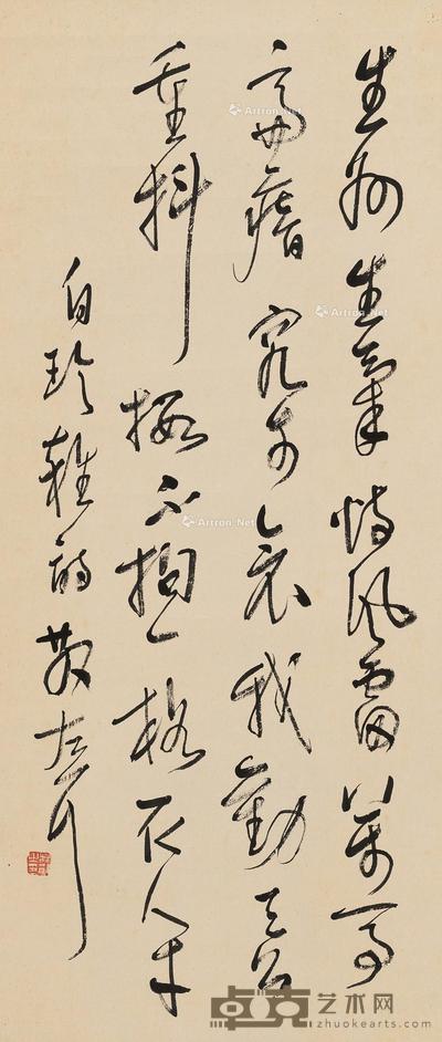  草书龚自珍《己亥杂诗》 立轴 水墨纸本 67.5×29cm