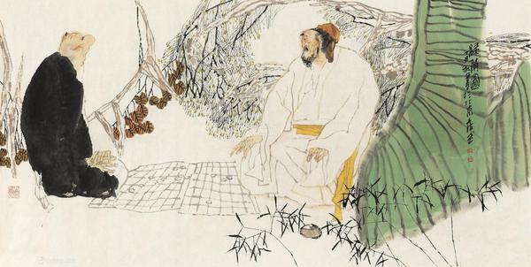  绿荫图 镜心 设色纸本
