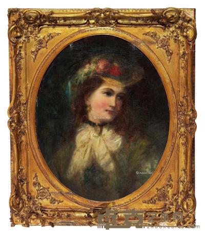  女子肖像 布面油画 72×57.5cm