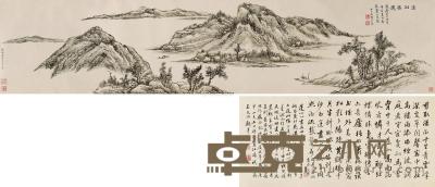  1794年作 潇湘胜揽图 手卷 水墨纸本 画心30×137cm；题跋30×64cm