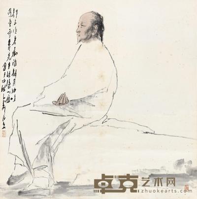 1984年作 曹雪芹像 立轴 设色纸本 101×104cm