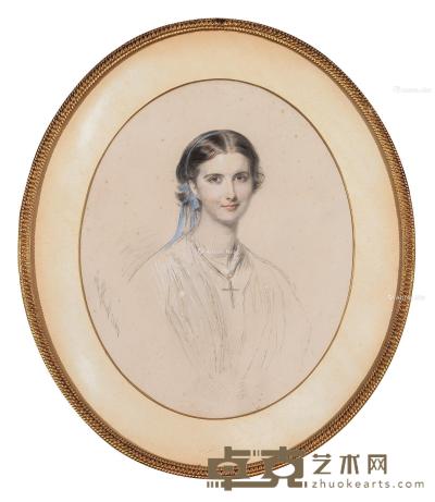  1864年作 夏洛特·海伦娜肖像 纸本色粉 55×45cm
