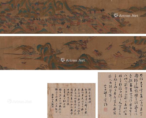  阿房宫图 手卷 设色绢本
