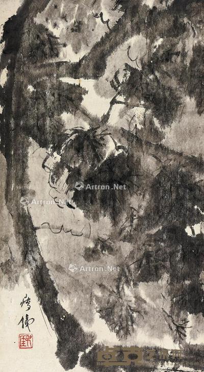 写意花卉 立轴 水墨纸本 51×28cm
