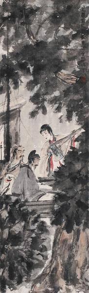  琵琶行 立轴 设色纸本