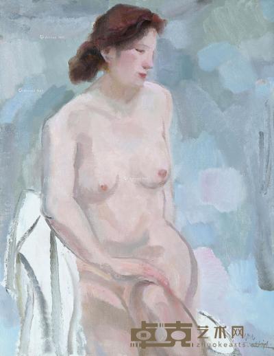  2001年作 女人体 布面油画 90×70cm