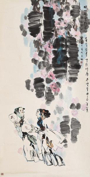  2000年作 戏向繁华托芳心 纸本设色