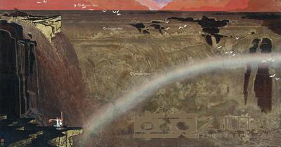 1980年作 激流之歌(奔流不息) 布面油画 106×200cm