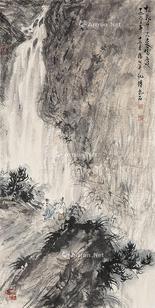 * 山水 立轴 设色纸本
