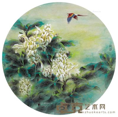诗象·归来 纸本设色 直径49cm