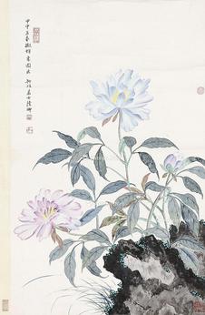 * 花卉 立轴 设色纸本