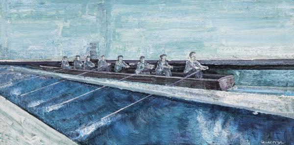  舟 布面油画